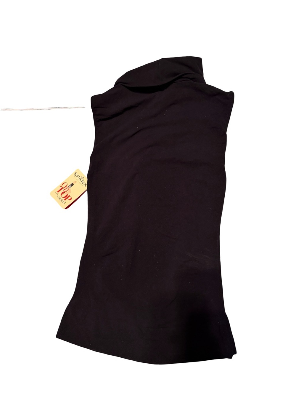 SPANX Black Sleeveless Mock Neck Tank